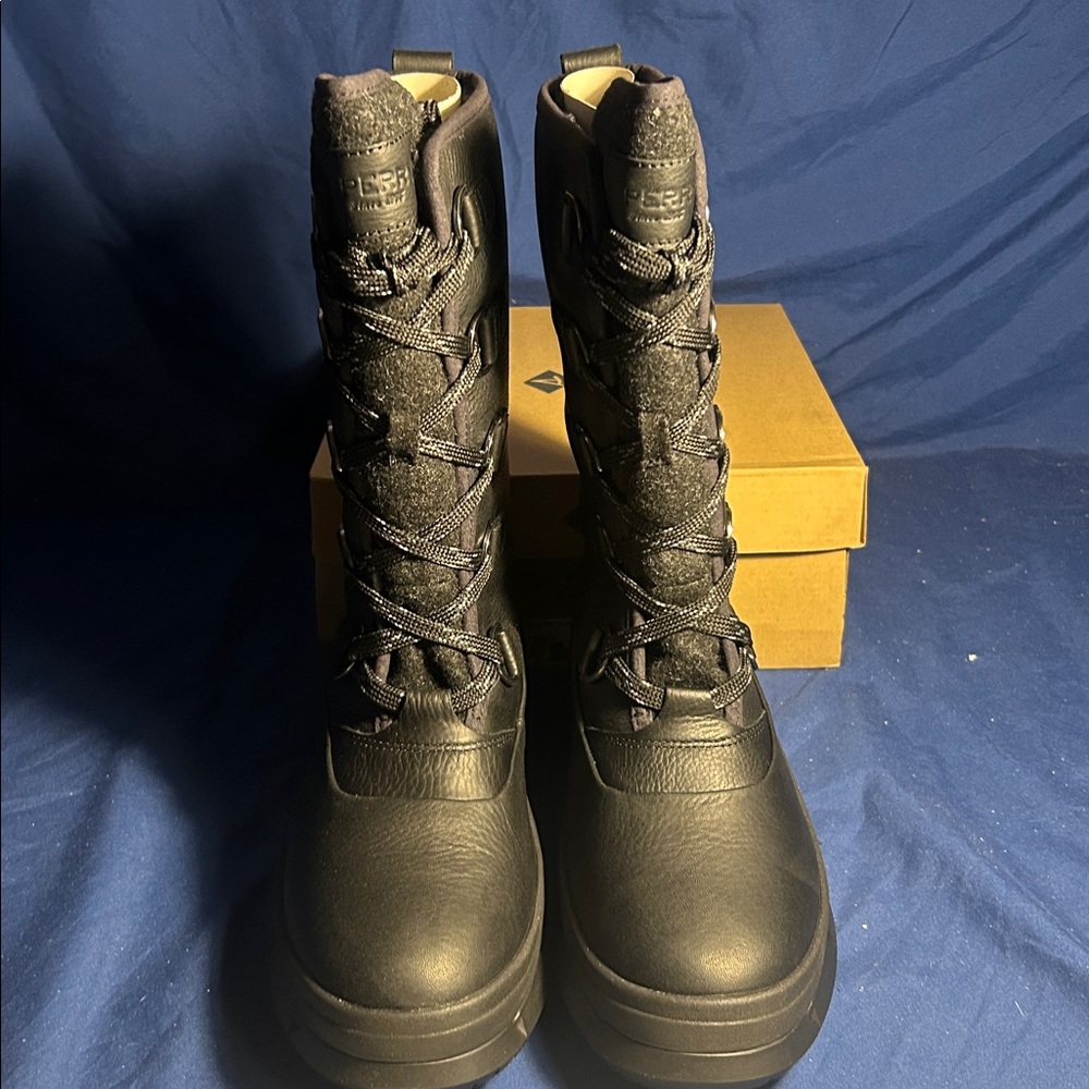 Sperry Black Combat & Moto Boots - Picture 2 of 5